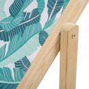 Set 2 Sedie a Sdraio da Giardino Pieghevoli in Legno Fantasia Tropicale