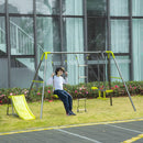 Set Altalena 3 Posti con Cavallina e Arrampicata + Scivolo Nero e Verde