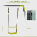 Set Altalena 3 Posti con Cavallina e Arrampicata + Scivolo Nero e Verde