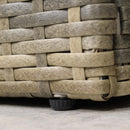 Set Salotto da Giardino 2 Divani 2 Poltrone Tavolino e Tavolo Contenitore in Rattan Beige