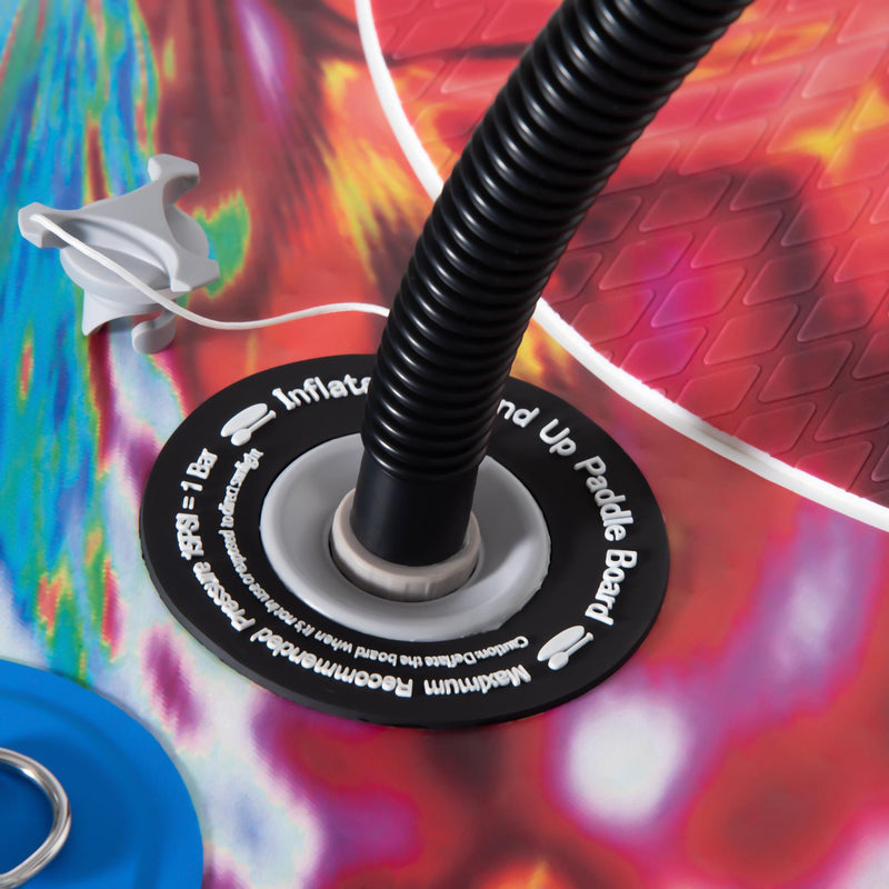 SUP Tavola Gonfiabile 300x76x15 cm con Pagaia Zaino e Accessori Blu e Bianco