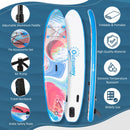 SUP Tavola Gonfiabile 300x76x15 cm con Pagaia Zaino e Accessori Blu e Bianco