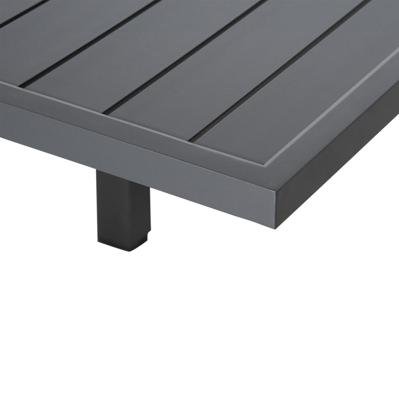 Tavolo Allungabile da Giardino 135-270x90x75 cm in Alluminio Grigio