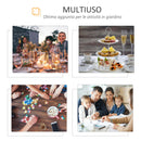 Tavolo Allungabile da Giardino 135-270x90x75 cm in Alluminio Grigio