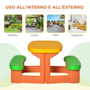 Tavolino Picnic per Bambini 95x73x46 cm in HDPE Multicolore