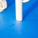 Set Tavolino e 2 Sedie Pieghevoli da Giardino per Bambini con Ombrello Blu