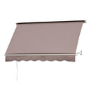 Tenda da Sole a Caduta 180×70 cm in Alluminio e Poliestere Marrone
