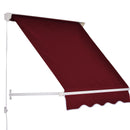 Tenda da Sole a Caduta 180×70 cm in Alluminio e Poliestere Rosso