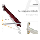 Tenda da Sole a Caduta 180×70 cm in Alluminio e Poliestere Rosso