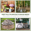 Tendone Garage per Auto Attrezzi 240x200x202 cm in Metallo e Tessuto Polietilene Verde