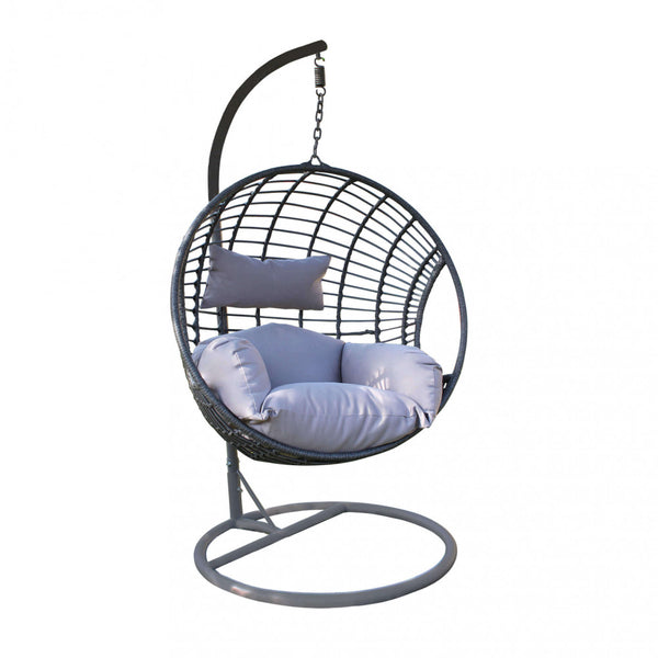 Balançoire de jardin suspendue Elba en osier gris prezzo