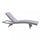 Chaise longue de jardin Honolulu avec coussin 67x206x32 h cm en osier gris