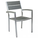 Sedia Barbados Impilabile 54x54x84 h cm in Alluminio Grigio