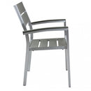 Sedia Barbados Impilabile 54x54x84 h cm in Alluminio Grigio