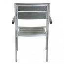 Sedia Barbados Impilabile 54x54x84 h cm in Alluminio Grigio