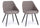 Lot de 2 Chaises 51x44x77 cm en Simili Cuir Gris Tourterelle