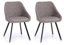 Set 2 Sedie 51x44x77 cm in Similpelle Tortora