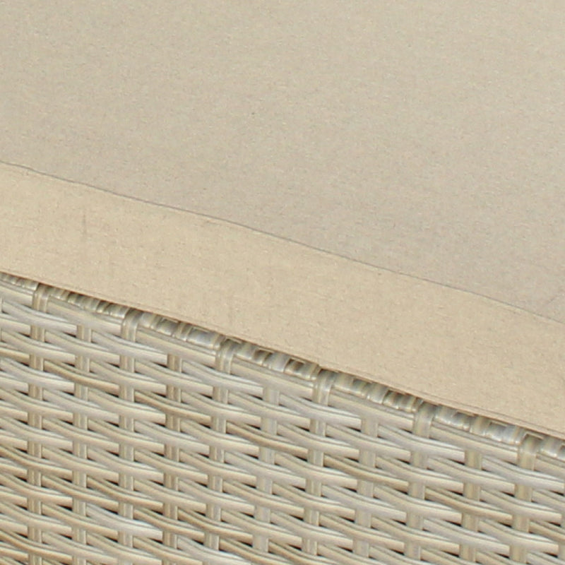 Set Salotto da Giardino Divano 2 Poltrone e Tavolino con Cuscini in Wicker Marrone