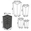 Set di 4 vasi Margherita in Fibra di argilla Grigio