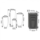 Set di 4 vasi Orchidea in Fibra di argilla Beige