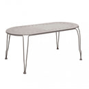 Tavolino Brighton 100x50x45 h cm in Acciaio Tortora