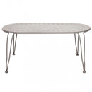 Tavolino Brighton 100x50x45 h cm in Acciaio Tortora