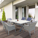 Tavolo Malesia 200x100x74 h cm in Alluminio Grigio