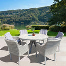 Tavolo Malesia Ø140x75 h cm in Alluminio Grigio