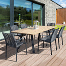 Tavolo Nevis 200x100x74 h cm in Legno Antracite