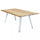 Table Nevis 200x100x74 h cm en Bois Blanc