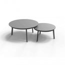 Set Salotto da Giardino Divano 2 Poltrone e Tavolino con Cuscini in Alluminio Antracite