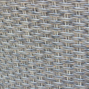 Set Salotto da Giardino Divano 2 Poltrone e Tavolino con Cuscini in Wicker Grigio