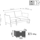 Set Salotto da Giardino Divano 2 Poltrone e Tavolino con Cuscini in Alluminio Bianco