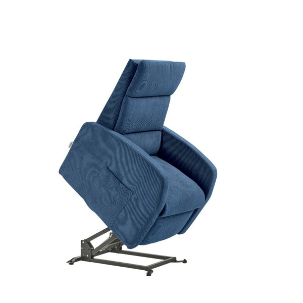 Fauteuil releveur électrique 2 moteurs 72x111x86 cm Martina en Microfibre Dispositif Médical 1 Bleu Clair sconto