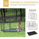 Gabbia per Cani 125x78x80 cm in Acciaio e ABS Grigio