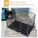 Gabbia per Cani 125x78x80 cm in Acciaio e ABS Grigio