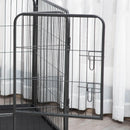 Gabbia per Cani 125x78x80 cm in Acciaio e ABS Grigio