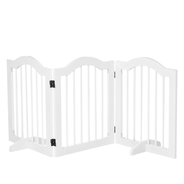 online Barrière de Sécurité Pliable pour Animaux 154,5x29,5x61 cm en Bois et MDF Blanc