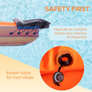 Canoa Gonfiabile 1 Posto 270x93x50 cm in PVC Arancione, Nero