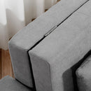 Divano Letto 2 Posti 152x101x81 cm in Tessuto Grigio