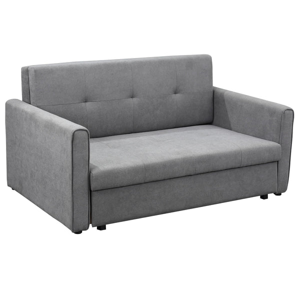 acquista Canapé convertible 2 places 152x101x81 cm en tissu gris