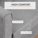 Divano Letto 2 Posti 152x101x81 cm in Tessuto Grigio