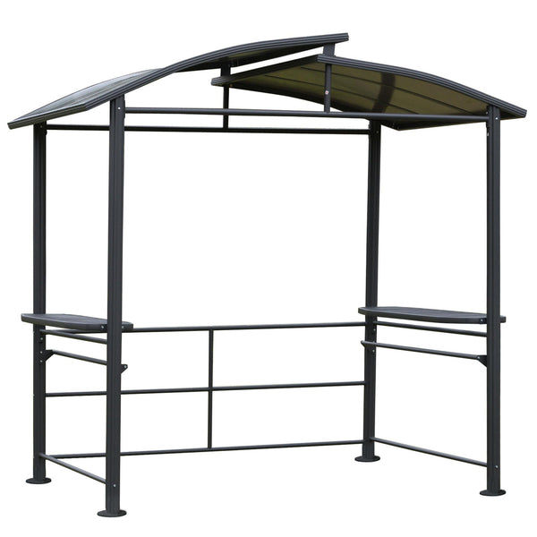 Tonnelle Pergola pour Barbecue 240x150x230 cm en Acier Gris Foncé acquista