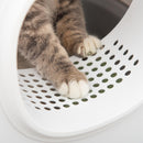 Lettiera Coperta per Gatti 55x40x39 cm in Polipropilene Bianca