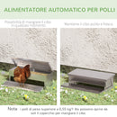 Mangiatoia per Galline 56x37x18,5 cm in Alluminio Argento