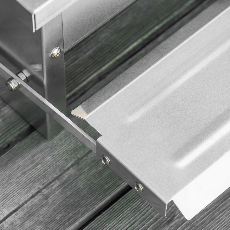 Mangiatoia per Galline 56x37x18,5 cm in Alluminio Argento