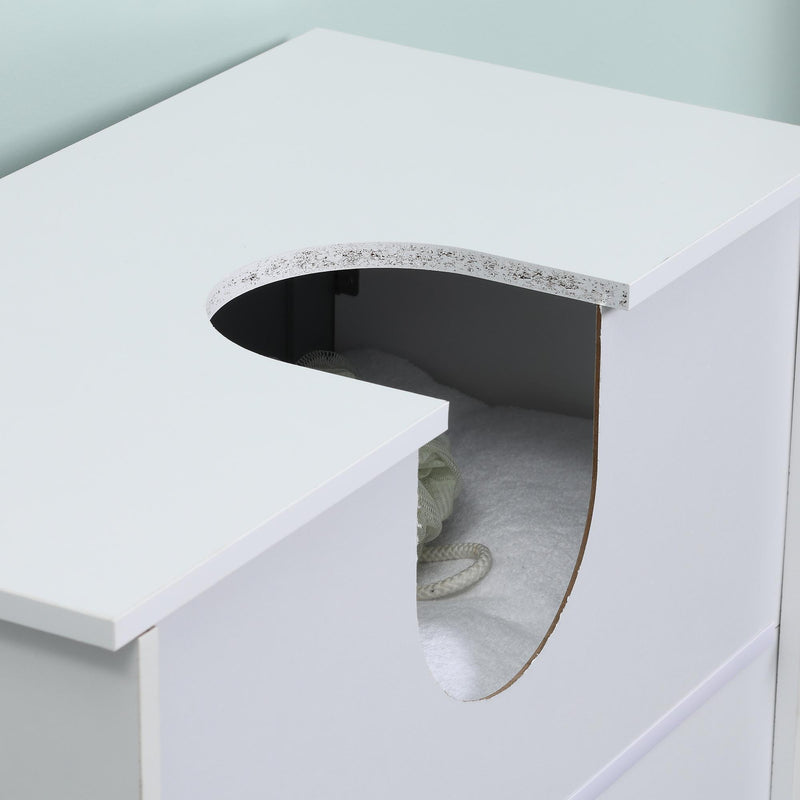 Mobile Sotto Lavello 2 Ante 1 Ripiano 60x30x60 cm in MDF Bianco