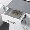 Mobiletto Bagno 2 Ante 2 Cassetti 1 Ripiano 68x33x76 cm in MDF Bianco