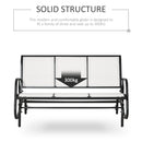 Panchina Dondolo da Giardino 151x75x85 cm in Metallo e Texteline Beige