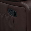 Poltrona Relax Reclinabile Manuale 100x89x100 cm in in Similpelle Marrone